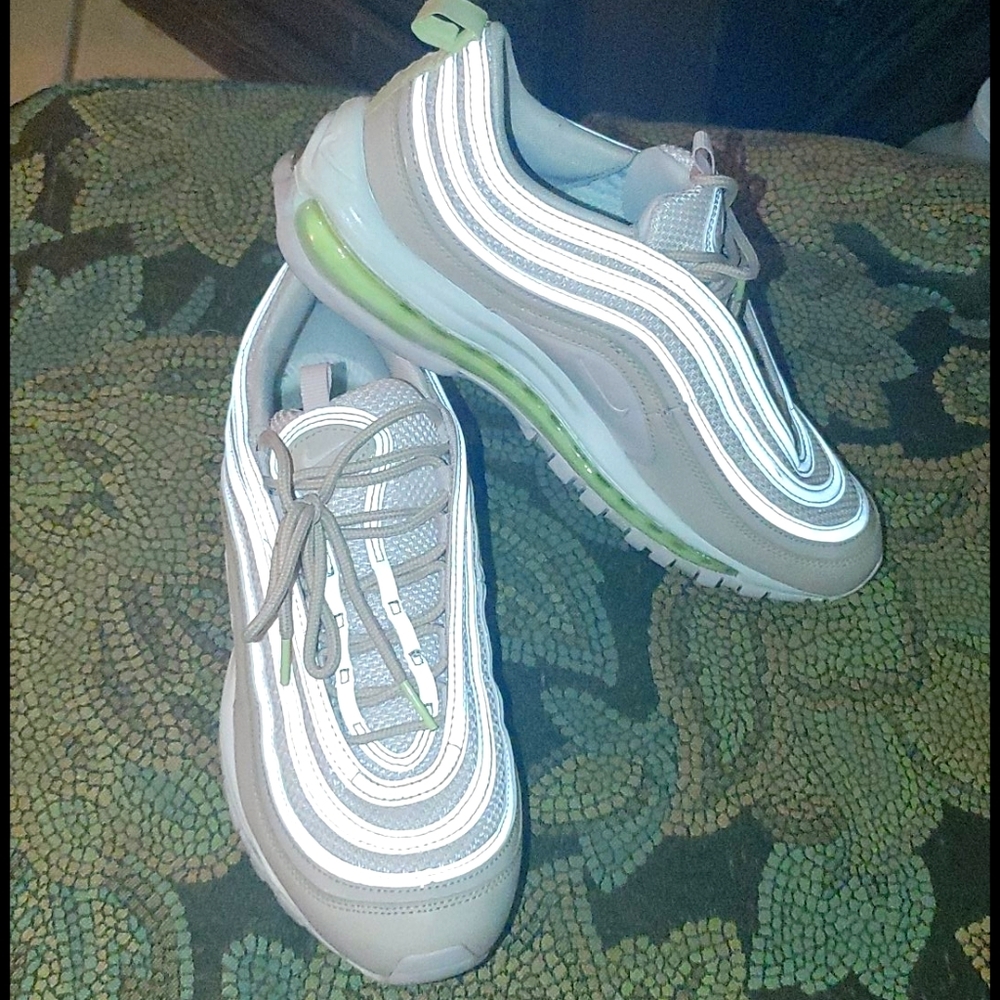 Nike

 Women's White Air Max 97 Leather Sneakers